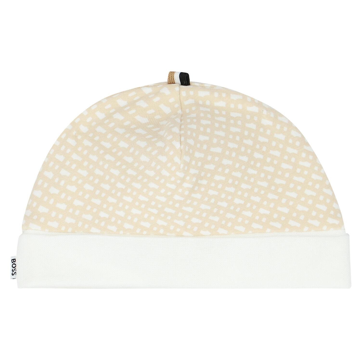 Beige & White Monogram Babygrow & Hat Set, 1, hi-res image number null