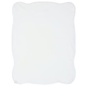 Baby Girls White Floral Blanket