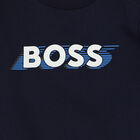 Younger Boys Navy Blue Logo Sweatshirt, 1, hi-res