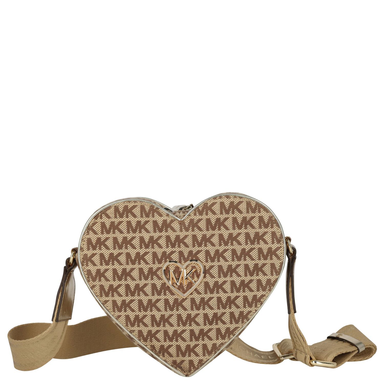 Girls Gold Heart Logo Hand Bag, 1, hi-res