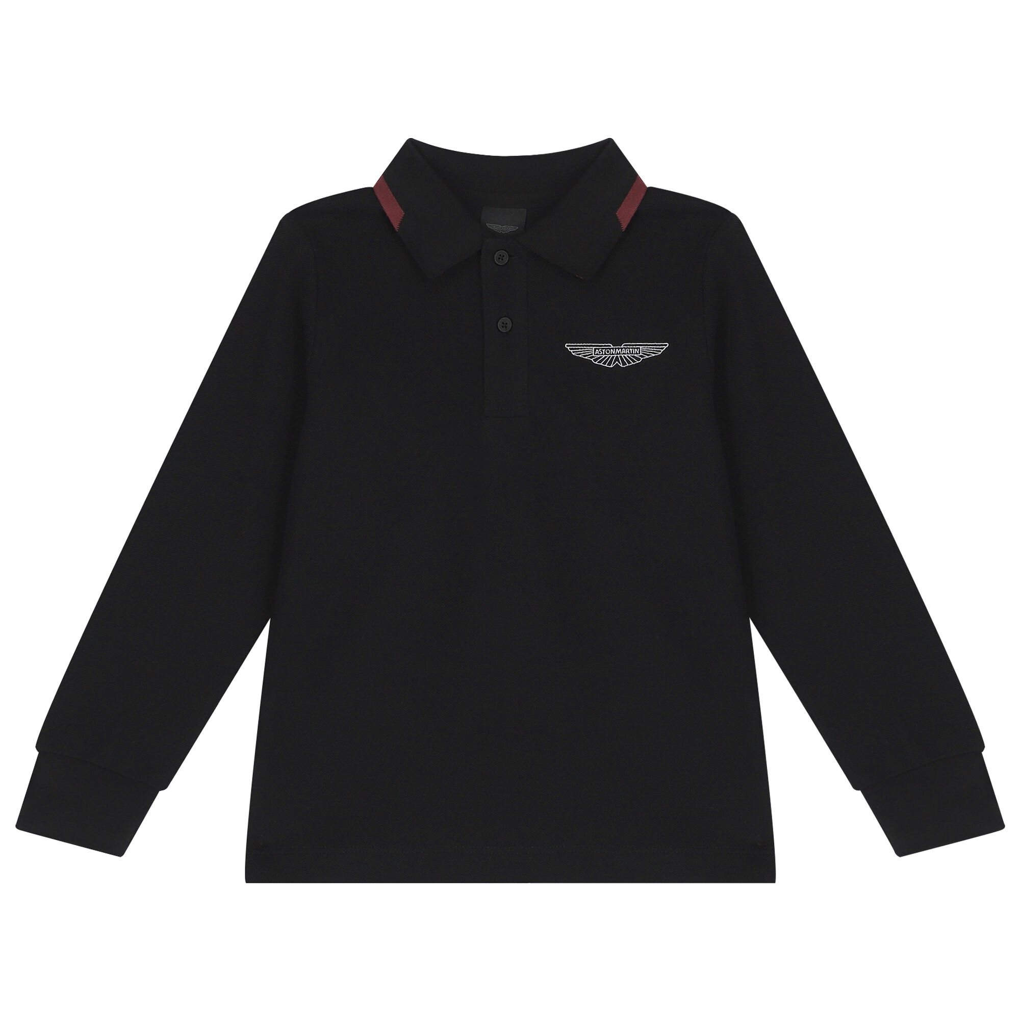Boys black 2025 long sleeve polo