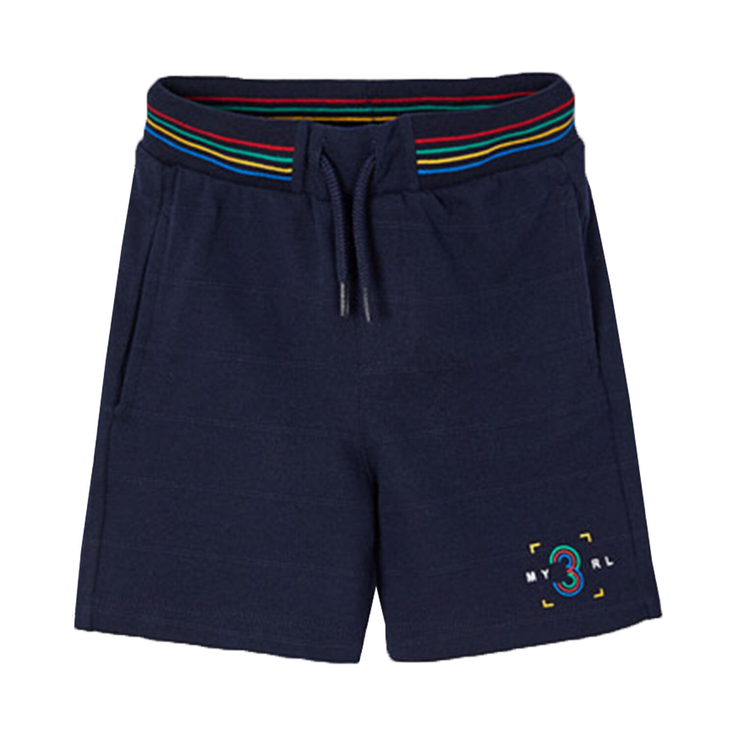 Boys Navy Bermuda Shorts, 1, hi-res