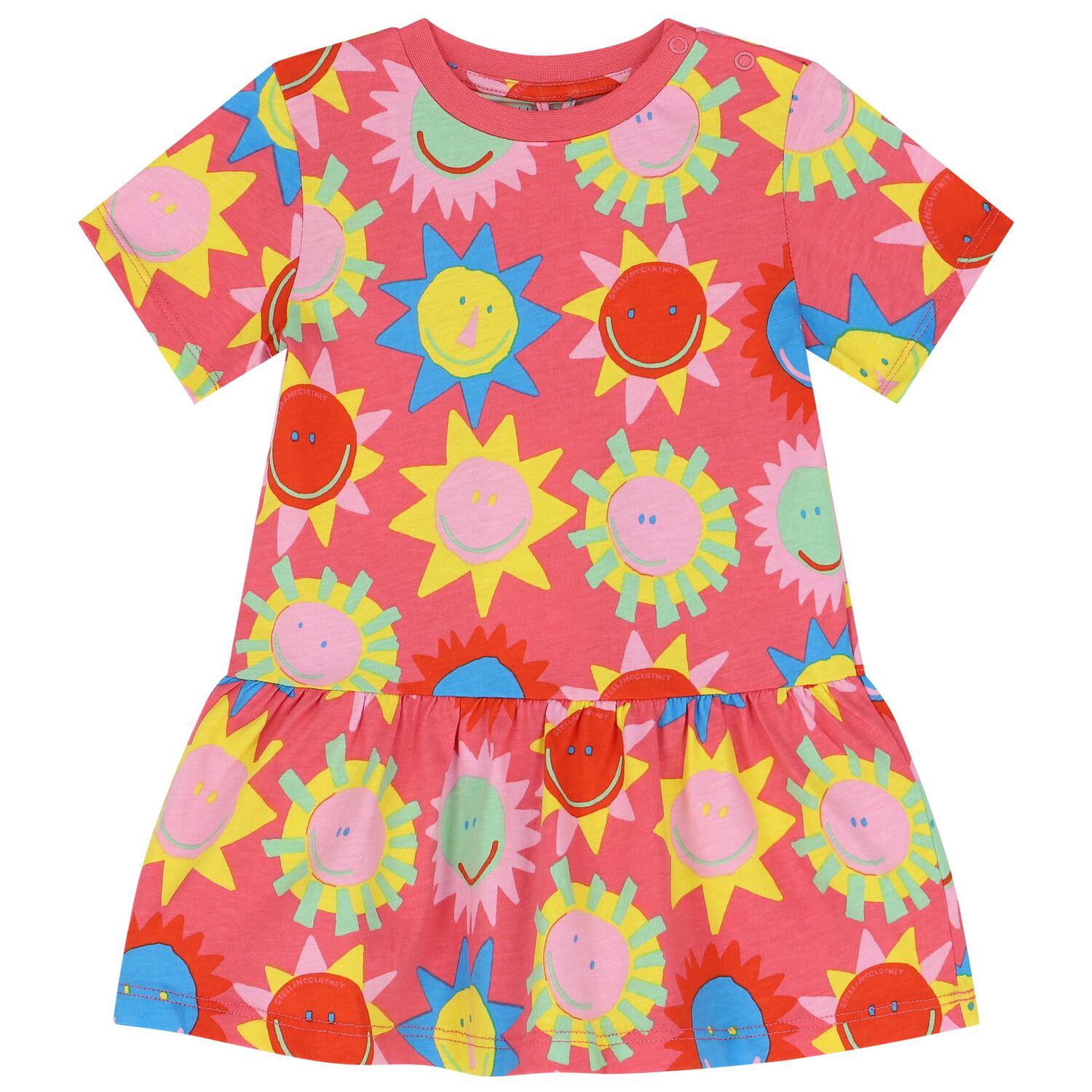 فستان بنات بطبعة باللون الوردي , 1, hi-res image number null