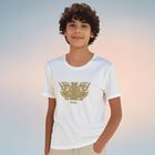 Boys White Dragon Logo T-Shirt, 2, hi-res