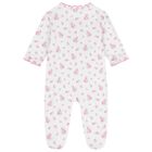 Baby Girls White & Pink Roses & Blooms Babygrow, 1, hi-res