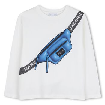 Boys Ivory Bag Long Sleeve Top