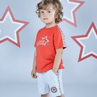 Boys Grey Logo Shorts, 1, hi-res