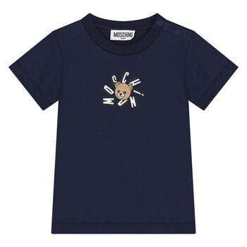 Younger Navy Blue Teddy Bear Logo T-Shirt