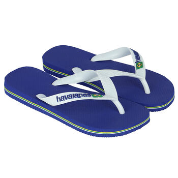 Blue Logo Flip Flops