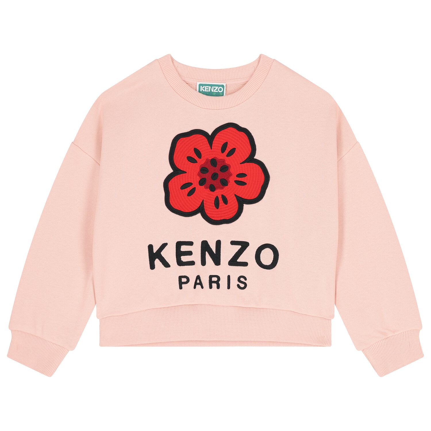 Girls Pink Boke Flower Sweatshirt, 1, hi-res