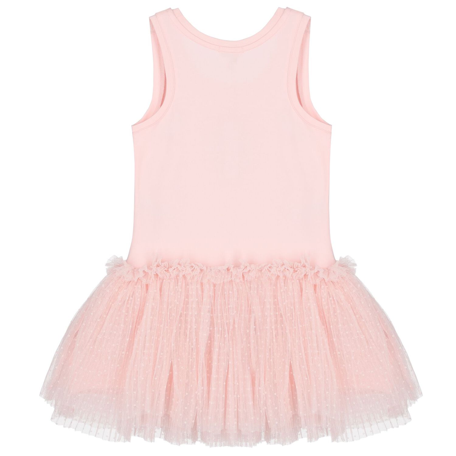 Girls Pink & Pleated Tulle Dress, 1, hi-res image number null