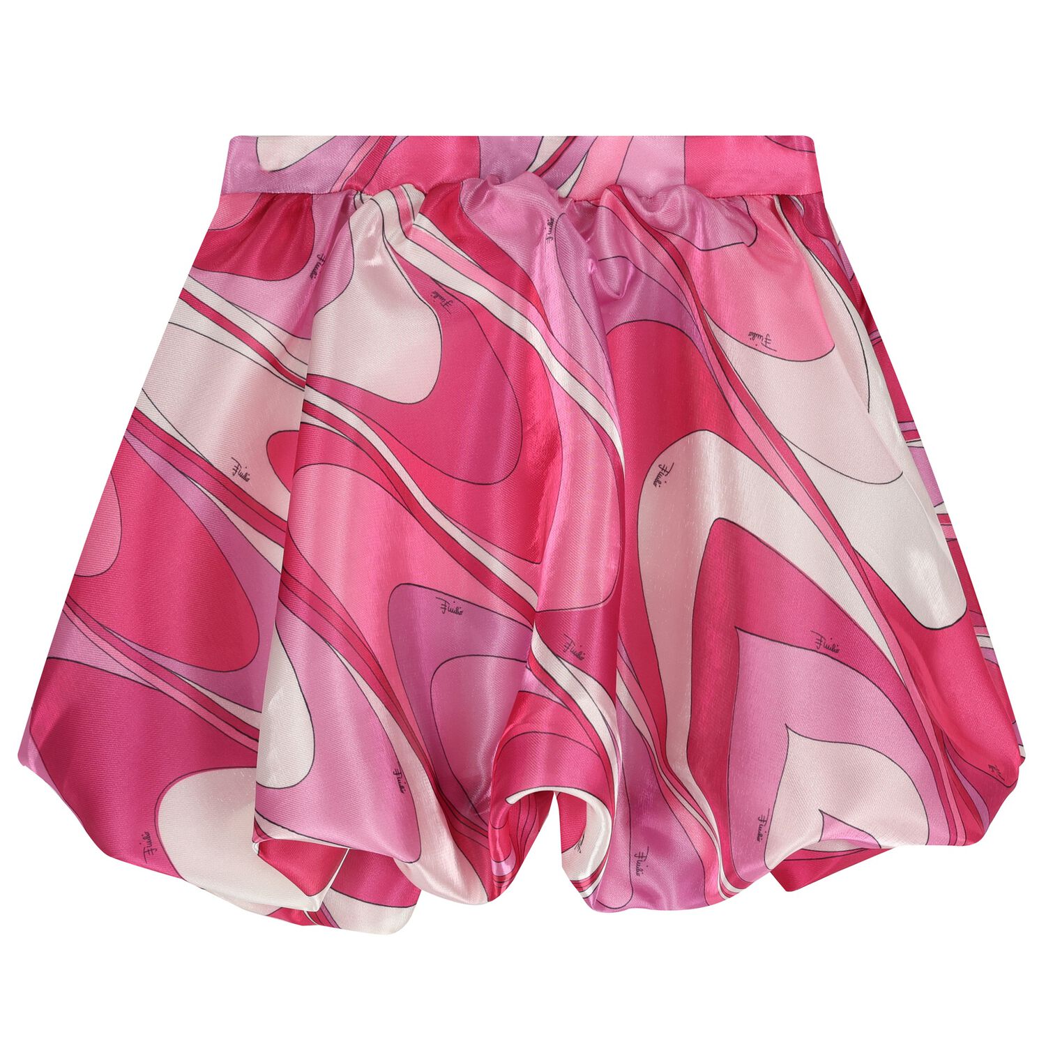 Girls Pink & Purple Marmo Satin Skirt, 1, hi-res