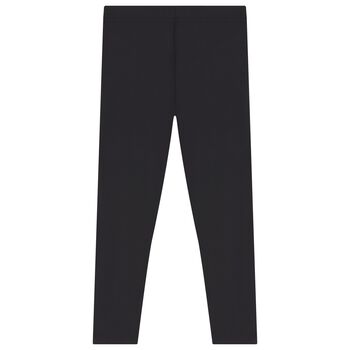 بنطال ضيق ناعم بشعار أسود للبنات, 1 بنطال ضيق ناعم بشعار أسود للبنات