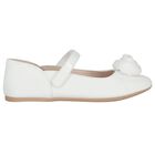 حذاء للبنات مزين بالزهور باللون الابيض , 1, hi-res