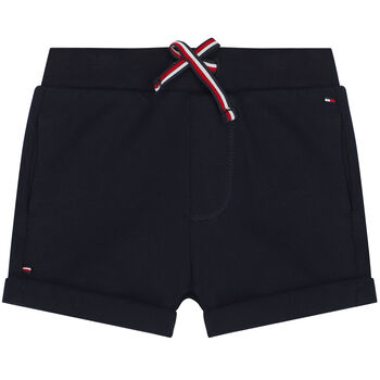 Baby Boys Navy Blue Logo Shorts