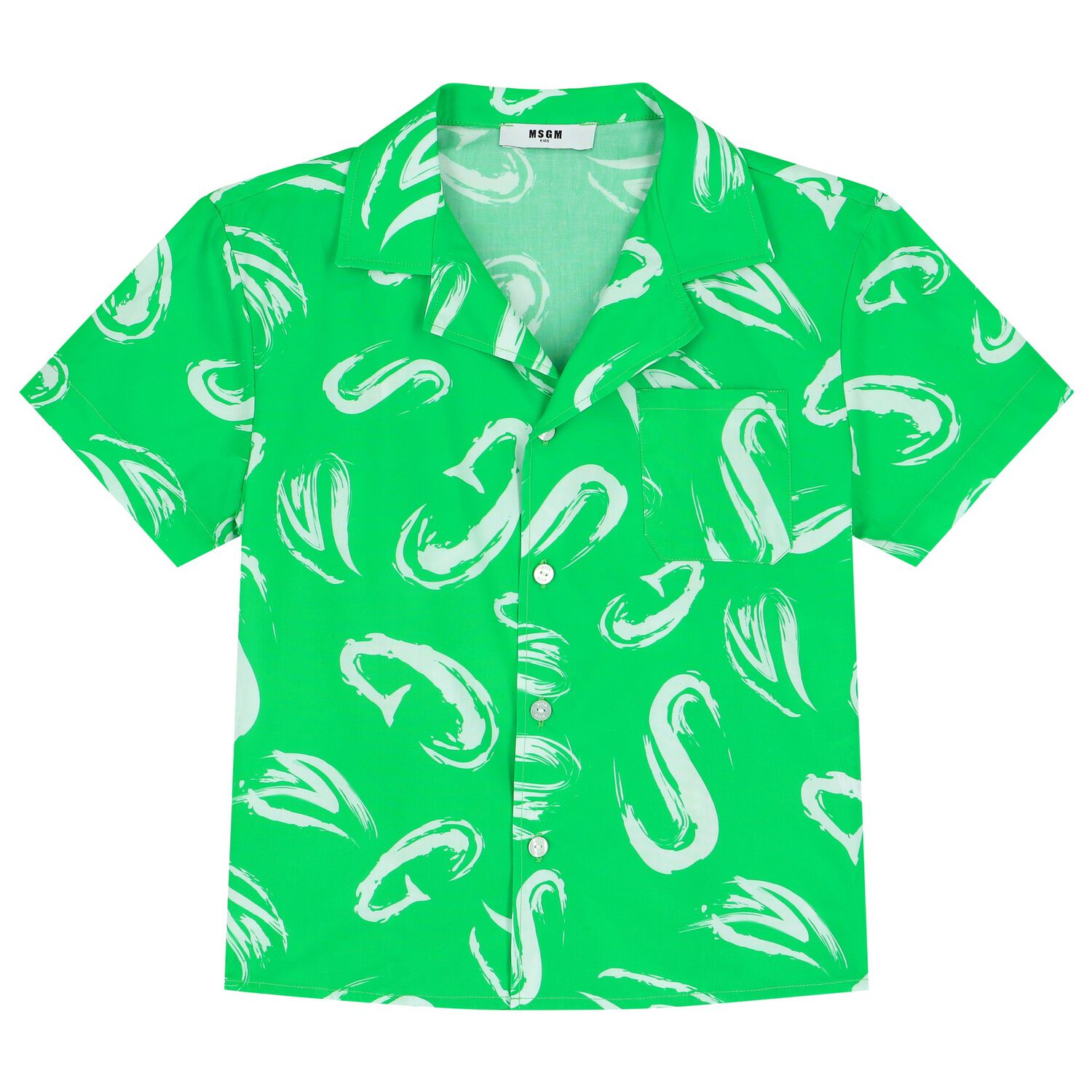Boys Green Logo Shirt, 1, hi-res