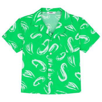 Boys Green Logo Shirt