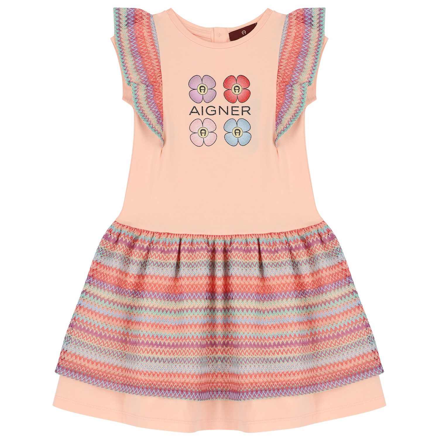 فستان بنات بطبعة الزهور باللون الوردي, 1, hi-res image number null