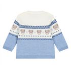 Younger Boys Blue & Ivory Teddy Bear Trouser Set, 1, hi-res