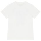 Boys White Logo T-Shirt, 1, hi-res