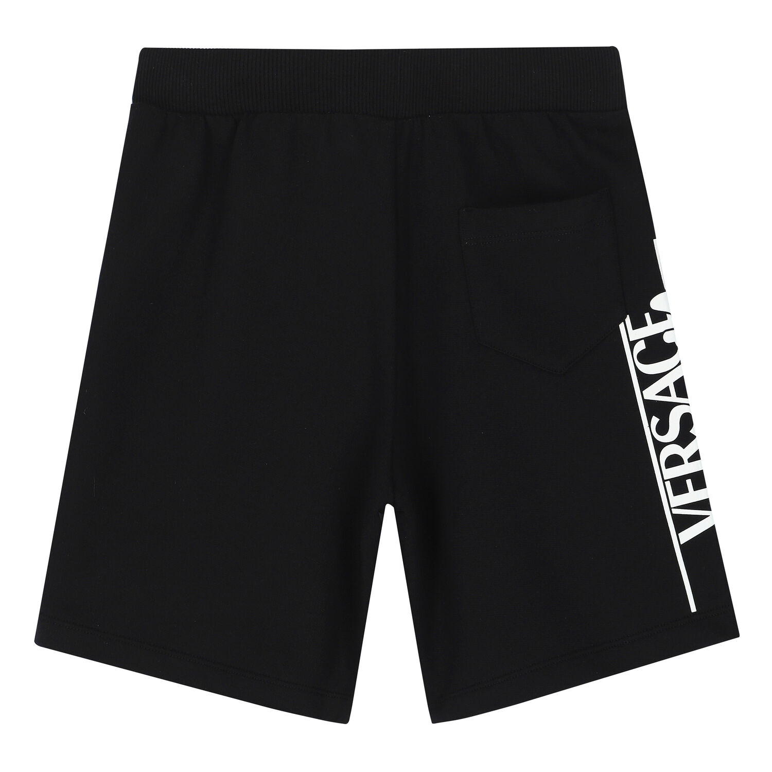 Boys Black Logo Shorts, 1, hi-res