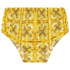 طقم بنات فستان ماجوليكا باللون الأبيض والأصفر, 1, hi-res