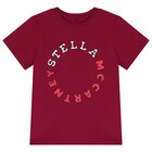 Girls Burgundy Logo T-Shirt, 1, hi-res