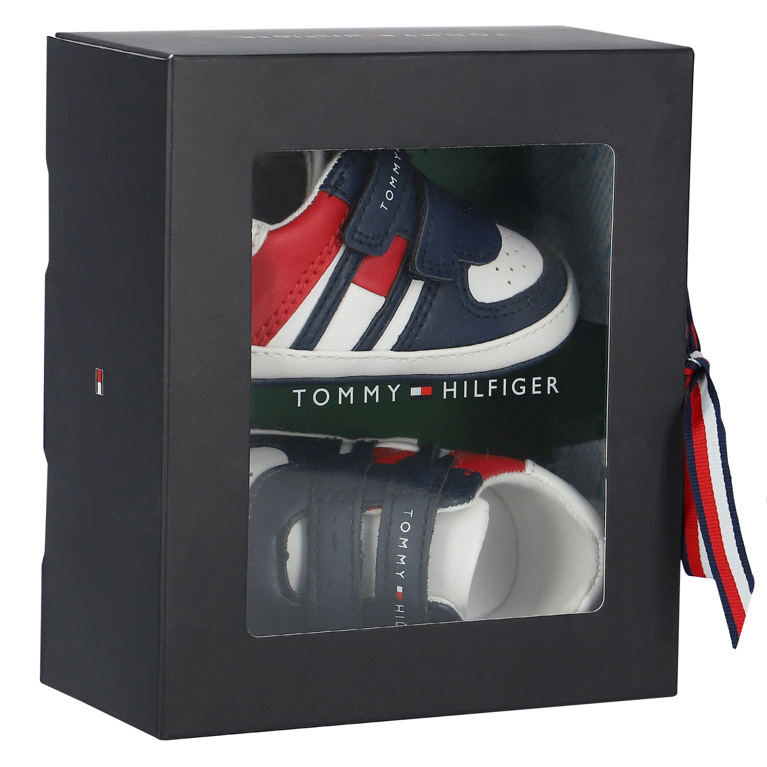 حذاء قبل المشي بالشعار باللون الازرق والابيض والاحمر للاولاد, 1, hi-res