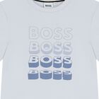 Boys Blue Logo T-Shirt, 3, hi-res