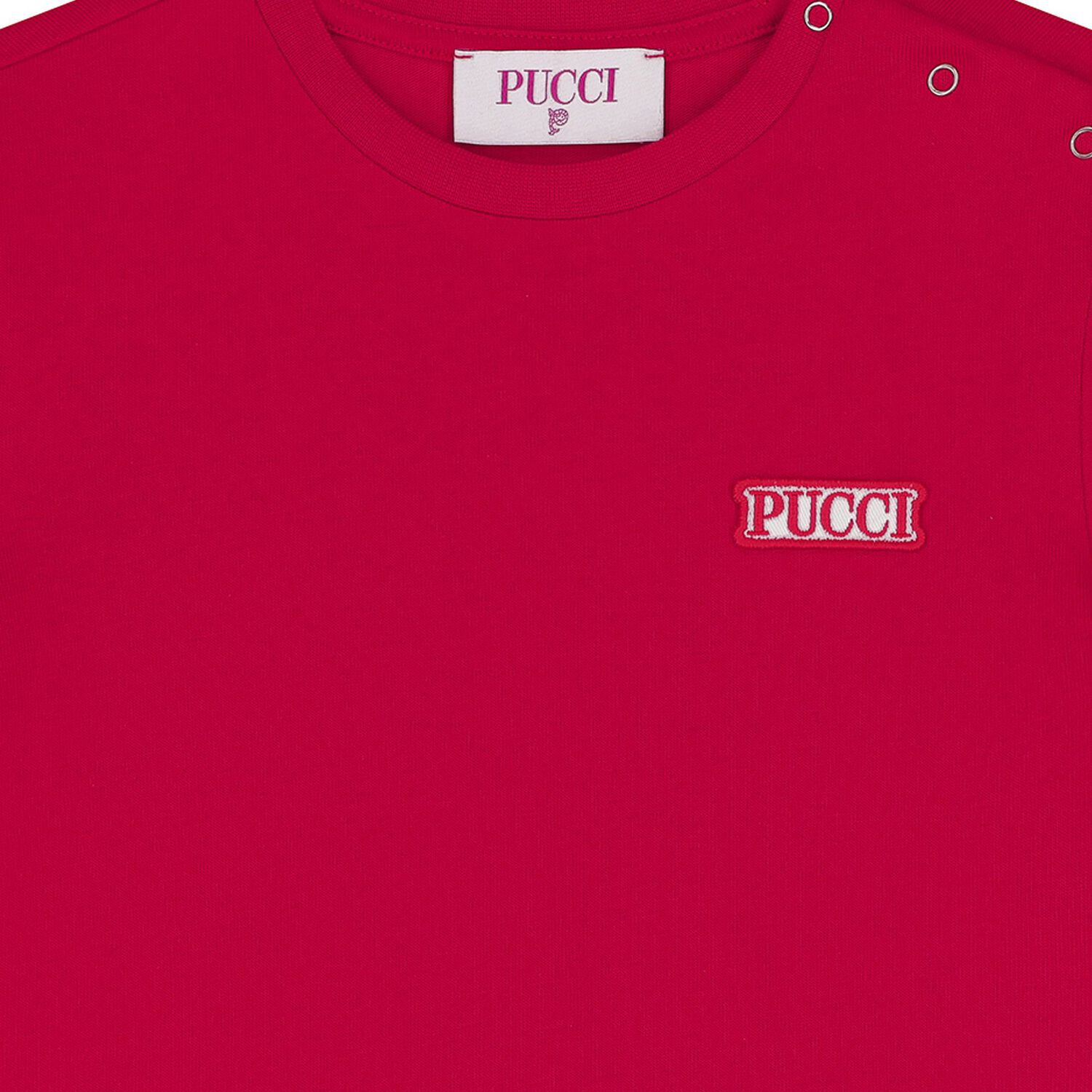 فستان باللون أحمر بشعار للفتيات , 1, hi-res