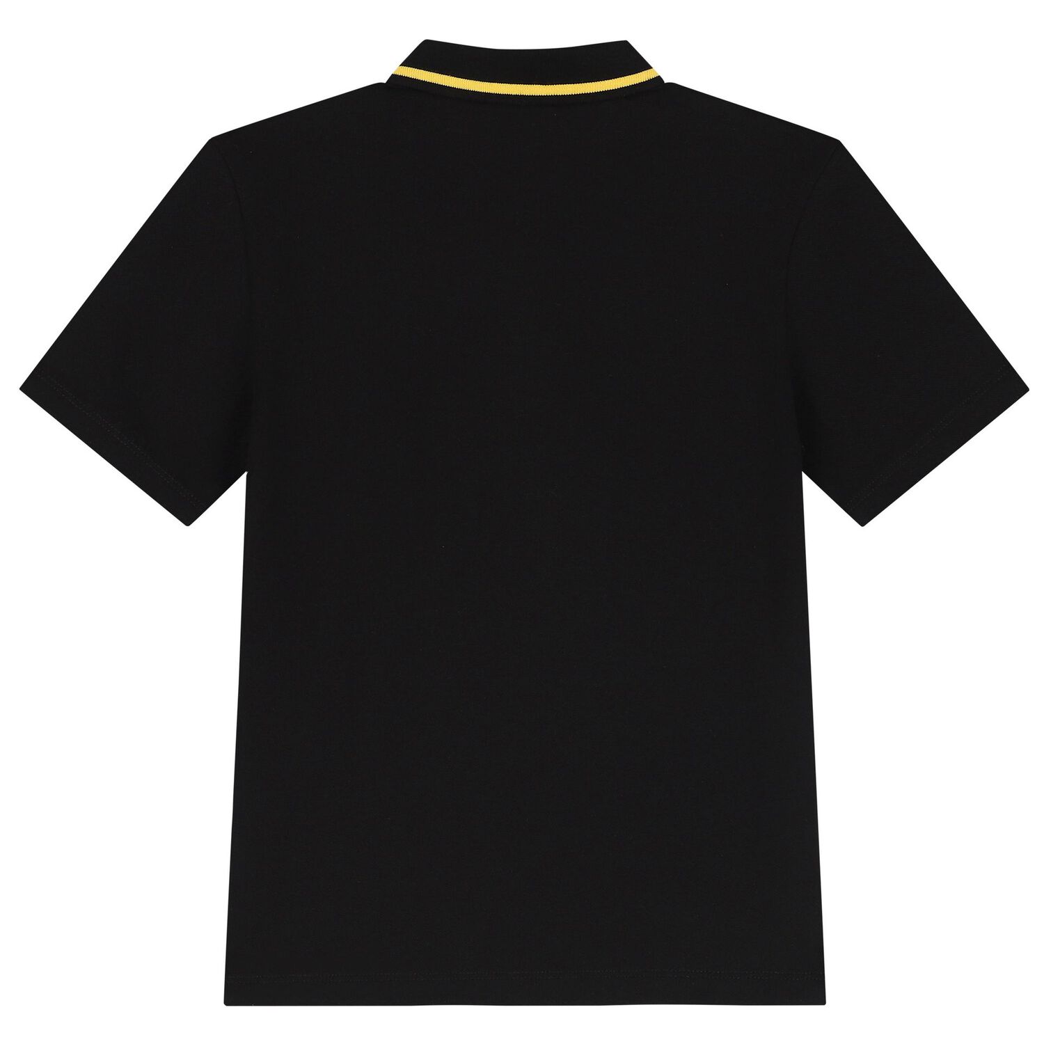 Boys Black Logo Polo Shirt, 1, hi-res