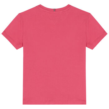 Girls Pink Varsity Logo T-Shirt