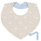 Baby Boys Blue & Beige Waterproof Bib Set ( 2-Pack ), 2, hi-res