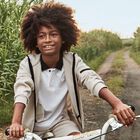 Boys Beige Zip-Up Hooded Top, 1, hi-res