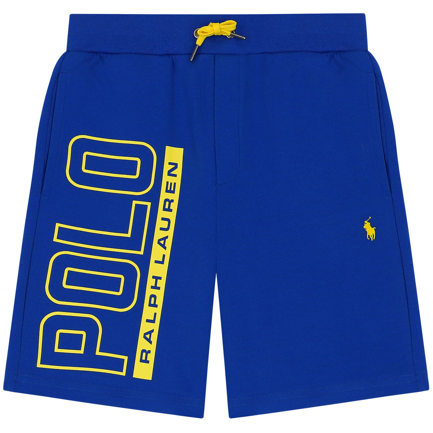 Boys Blue Logo Shorts, 1, hi-res
