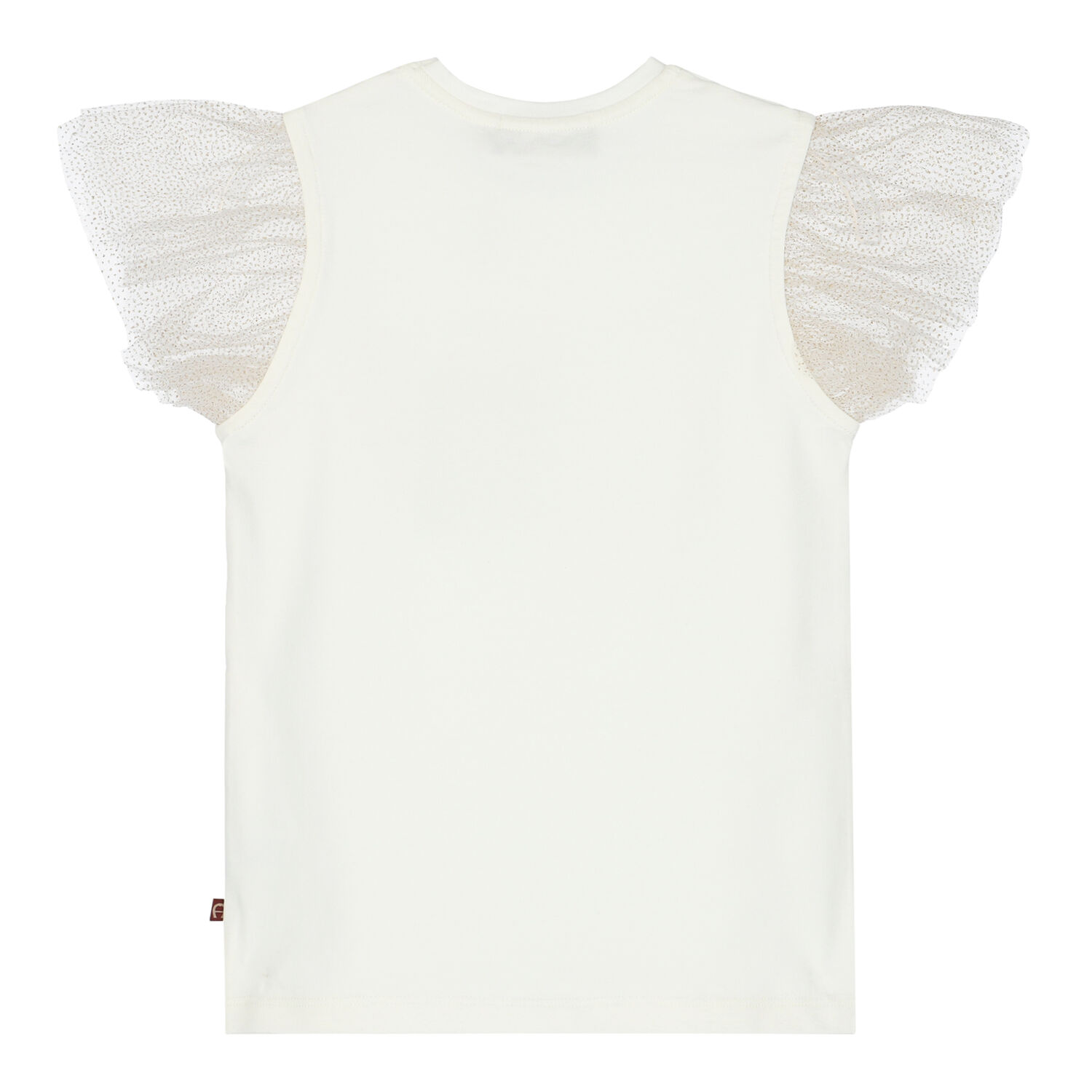 Girls Ivory Tulle Logo Top, 1, hi-res image number null