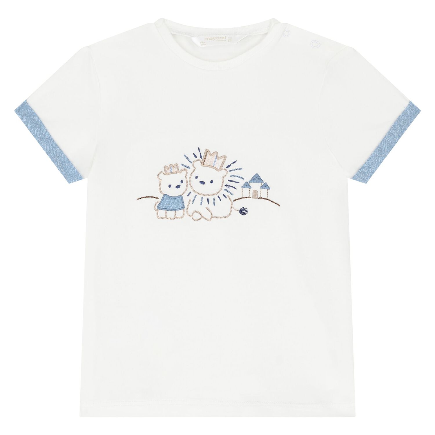 Baby Boys White & Blue Shorts Set ( 2-Pack ), 1, hi-res image number null