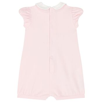 Baby Girls Pink Cotton Rompers ( 2-Pack )