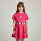 Girls Pink Logo Dress, 2, hi-res