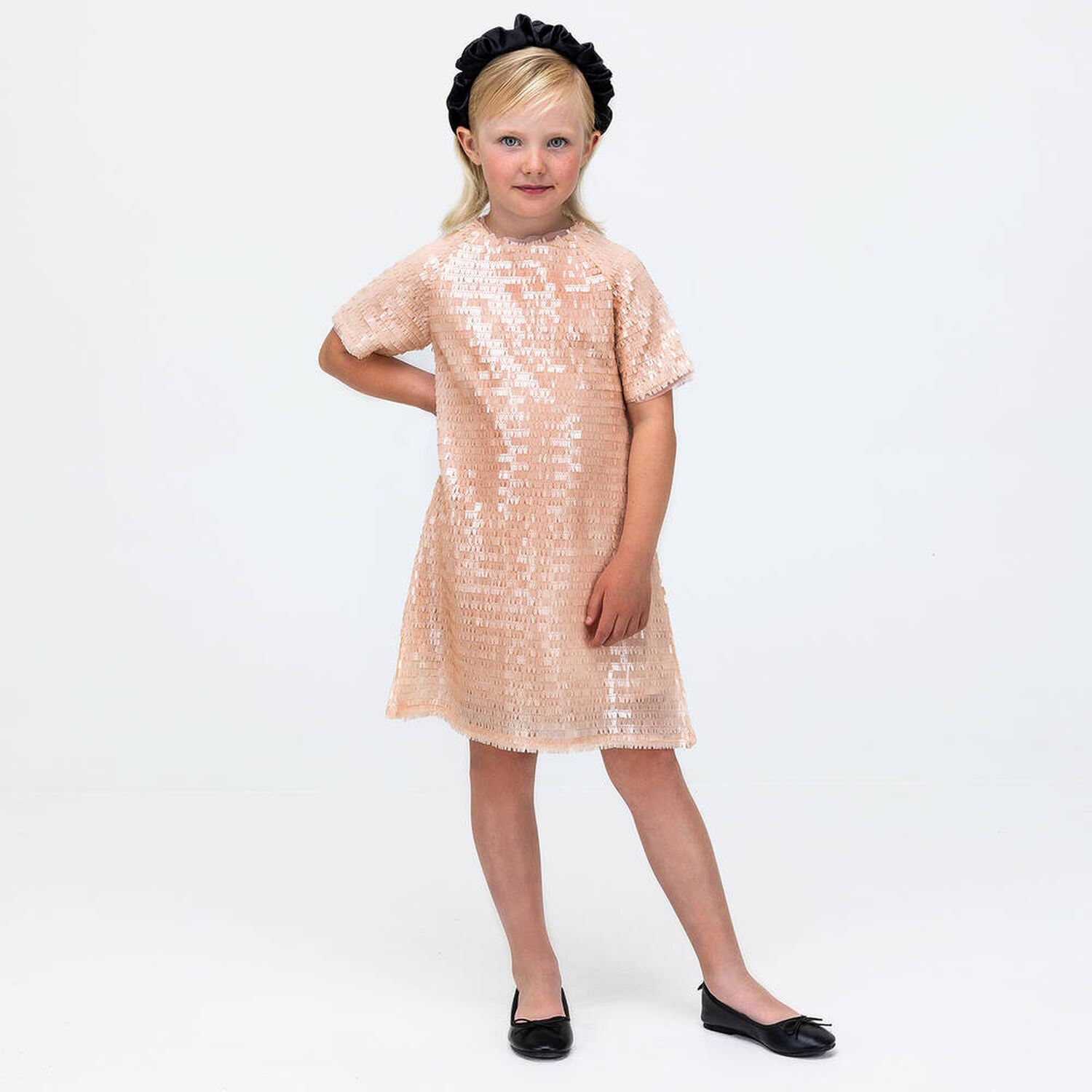 Girls Pink Sequin Dress, 1, hi-res image number null