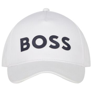 Boys White Logo Cap