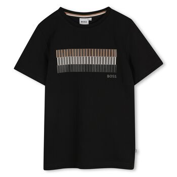 Boys Black Logo T-Shirt
