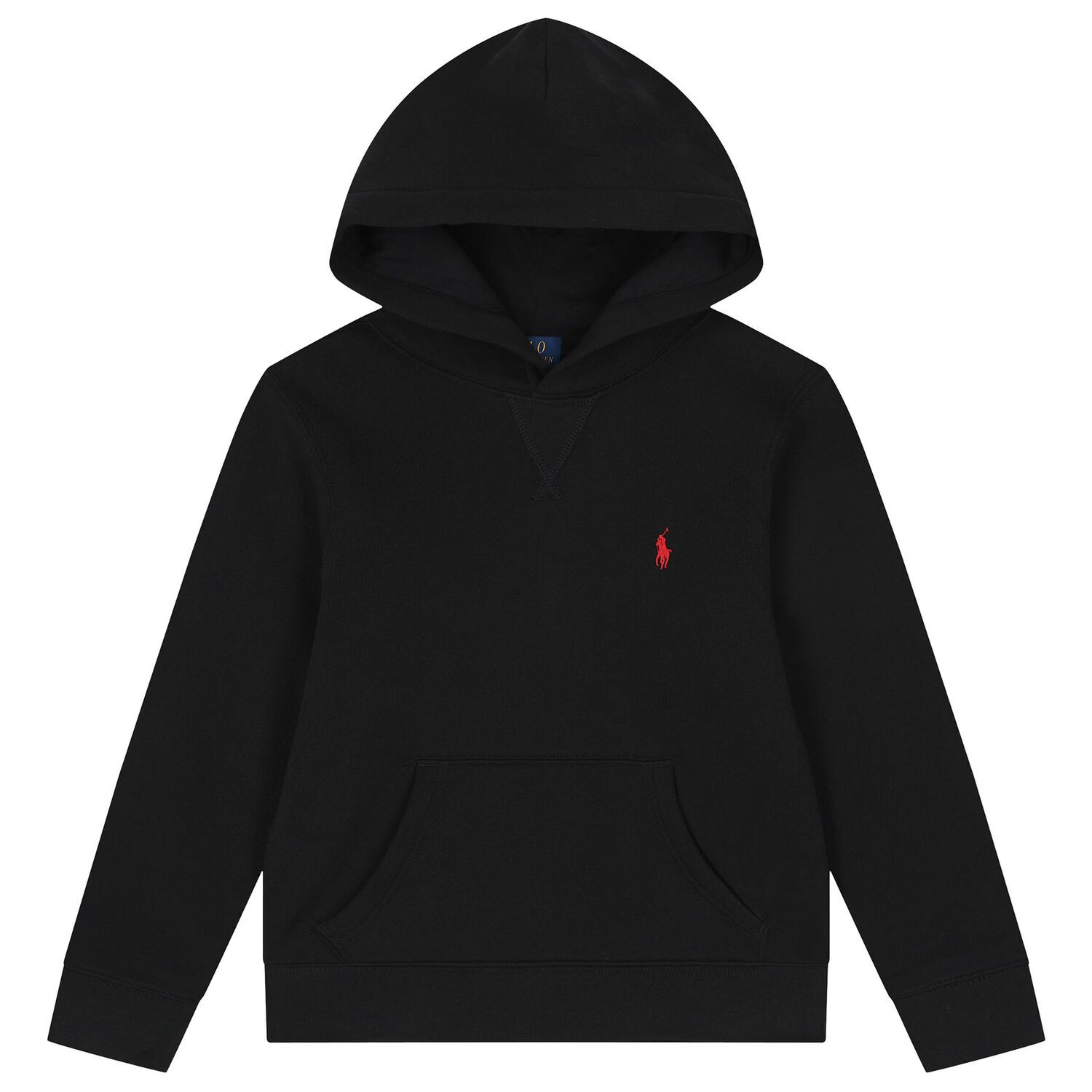 Boys Black Logo Hooded Top, 1, hi-res image number null