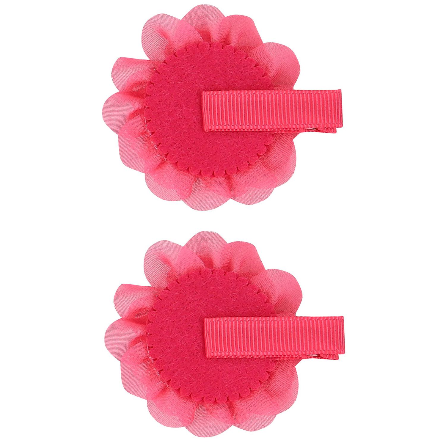 Girls Pink Flower Hairclips (2 Pack), 3, hi-res image number null