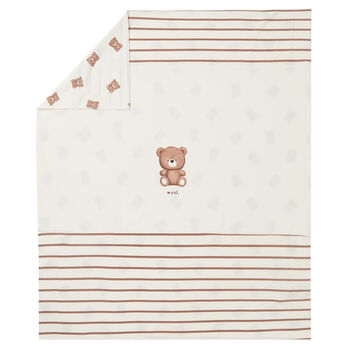 Ivory & Beige Teddy Baby Blanket