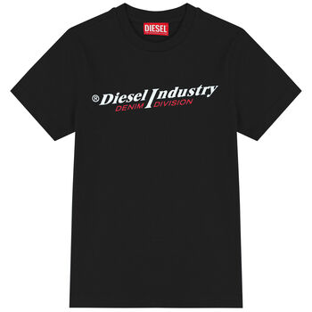 Boys Black Logo T-Shirt