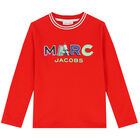 Boys Red Logo Cotton T-Shirt, 1, hi-res