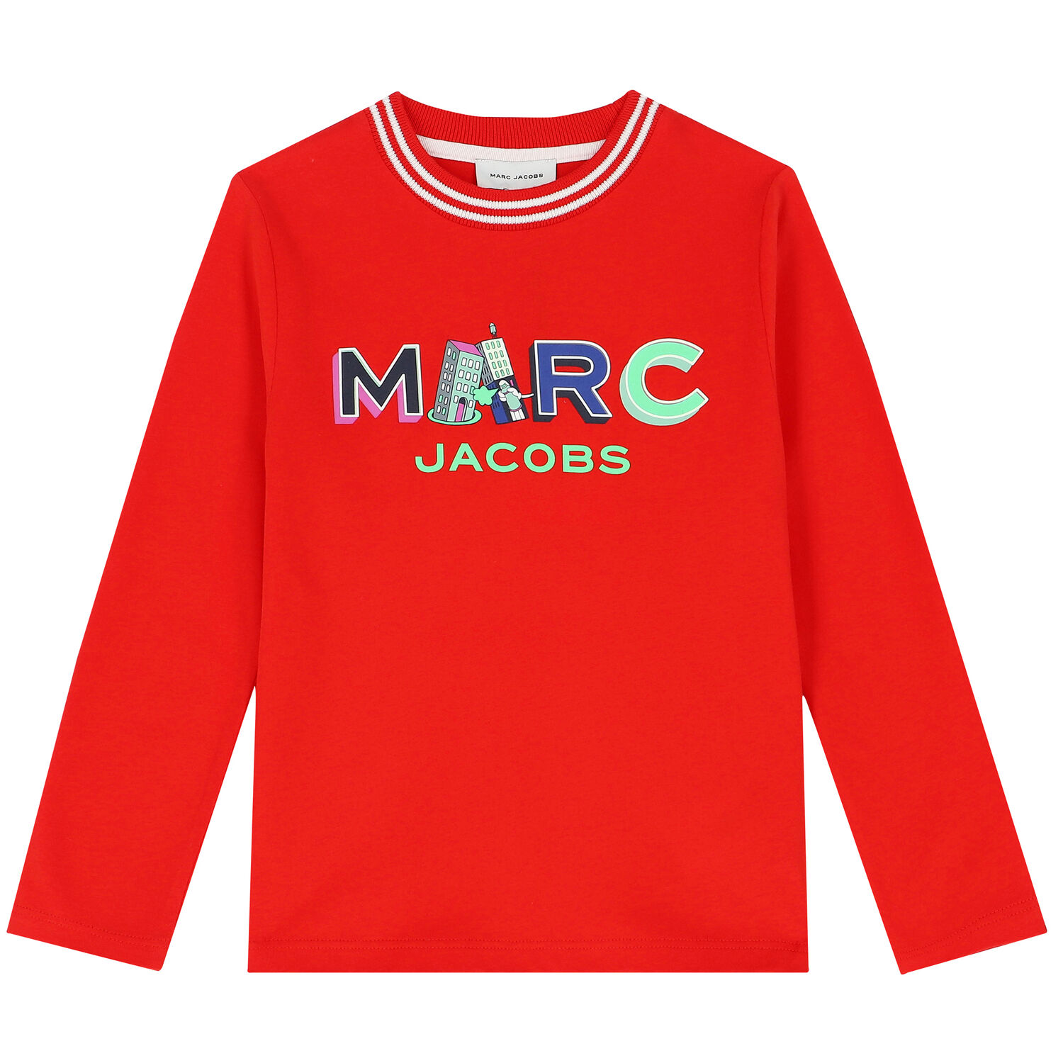 Boys Red Logo Cotton T-Shirt, 1, hi-res