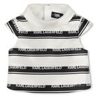 Girls Ivory & Black Striped Blouse, 1, hi-res