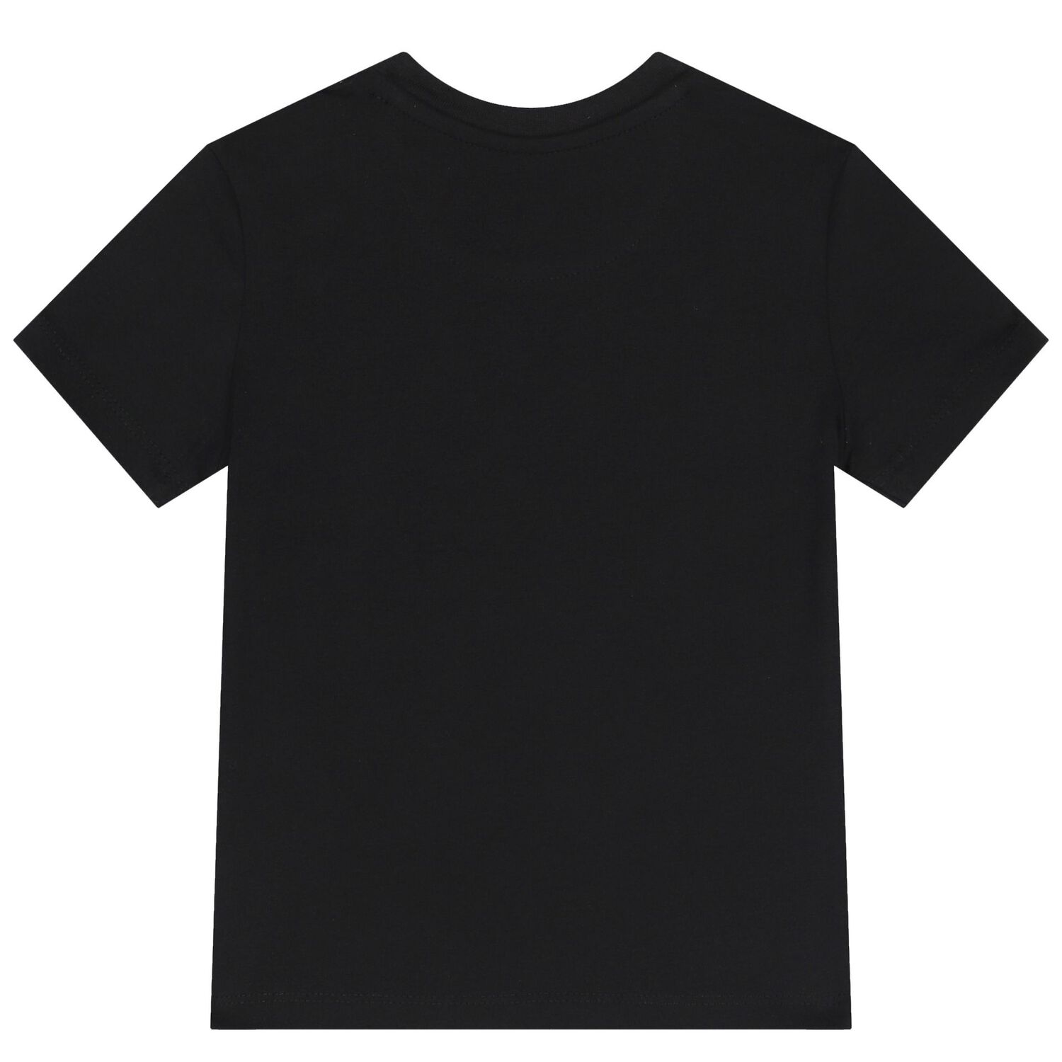 طقم شورت أولاد بالشعار باللون الأسود, 1, hi-res